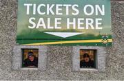 24 February 2018; Ticket sellers Damian Mohan, left, and Eugne McKenna from Scotstown, Co Monaghan, man the turnstiles before the Allianz Football League Division 1 Round 4 match between Monaghan and Tyrone at St Mary's Park in Castleblayney, Monaghan. Photo by Oliver McVeigh/Sportsfile