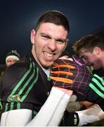 24 February 2018; Luke Connolly of Nemo Rangers celebrates after the AIB GAA Football All-Ireland Senior Club Championship Semi-Final match between Nemo Rangers and Slaughtneil at O'Moore Park in Portlaoise, Co Laois. Photo by Eóin Noonan/Sportsfile