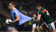 24 February 2018; Paul Mannion of Dublin has his jersey pulled by Eoin O'Donoghue of Mayo during the Allianz Football League Division 1 Round 4 match between Mayo and Dublin at Elverys MacHale Park in Castlebar, Co Mayo. Photo by Stephen McCarthy/Sportsfile