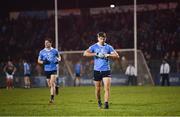 24 February 2018; Michael Fitzsimons of Dublin leaves the pitch after receiving a red card during the Allianz Football League Division 1 Round 4 match between Mayo and Dublin at Elverys MacHale Park in Castlebar, Co Mayo. Photo by Stephen McCarthy/Sportsfile