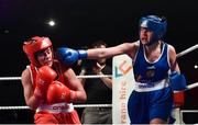 24 February 2018; Ciara Ginty, right, in action against Grainne Walsh during the Liffey Crane Hire IABA Elite Boxing Championships 2018 Finals at the National Stadium in Dublin. Photo by David Fitzgerald/Sportsfile