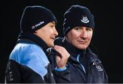 24 February 2018; Dublin manager Jim Gavin and coach Jason Sherlock during the Allianz Football League Division 1 Round 4 match between Mayo and Dublin at Elverys MacHale Park in Castlebar, Co Mayo. Photo by Stephen McCarthy/Sportsfile