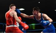 24 February 2018; Eugene McKeever, right, in action against Kieran Molloy during the Liffey Crane Hire IABA Elite Boxing Championships 2018 Finals at the National Stadium in Dublin. Photo by David Fitzgerald/Sportsfile
