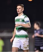 23 February 2018; Luke Byrne of Shamrock Rovers during the SSE Airtricity League Premier Division match between Shamrock Rovers and Dundalk at Tallaght Stadium in Dublin. Photo by Seb Daly/Sportsfile