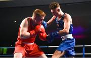 24 February 2018; Michael Nevin, right, in action against Brett McGinty during the Liffey Crane Hire IABA Elite Boxing Championships 2018 Finals at the National Stadium in Dublin. Photo by David Fitzgerald/Sportsfile