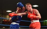 24 February 2018; Wayne Kelly, right, in action against Caoimhin Ferguson during the Liffey Crane Hire IABA Elite Boxing Championships 2018 Finals at the National Stadium in Dublin. Photo by David Fitzgerald/Sportsfile