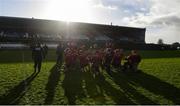 11 February 2018; The Down team warm down after the Allianz Football League Division 2 Round 3 match between Roscommon and Down at Dr. Hyde Park in Roscommon. Photo by Daire Brennan/Sportsfile