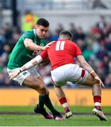 24 February 2018; Jacob Stockdale of Ireland is tackled by Steff Evans of Wales during the NatWest Six Nations Rugby Championship match between Ireland and Wales at the Aviva Stadium in Dublin. Photo by Ramsey Cardy/Sportsfile