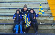 25 February 2018; Clare supporters Eoghainn Logan with his sons six year old Rhys, left, and eight year old Jake from Shannon Co. Clare before the Allianz Hurling League Division 1A Round 4 match between Wexford and Clare at Innovate Wexford Park in Wexford. Photo by Matt Browne/Sportsfile