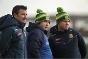 25 February 2018; Meath manager Nick Fitzgerald, centre, along with selectors Paul Reilly, left, and Michael Kavanagh during the Allianz Hurling League Division 2A Round 4 match between Kerry and Meath at Austin Stack Park in Kerry. Photo by Diarmuid Greene/Sportsfile