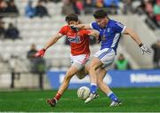 25 February 2018; Conor Moynagh of Cavan in action against Tomas Clancy of Cork during the Allianz Football League Division 2 Round 4 match between Cork and Cavan at Páirc Uí Chaoimh in Cork. Photo by Eóin Noonan/Sportsfile