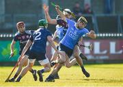 25 February 2018; Paul Winters of Dublin in action against Adrian Touhy, left, and Gearóid McInerney of Galway during the Allianz Hurling League Division 1B Round 4 match between Dublin and Galway at Parnell Park in Dublin. Photo by Daire Brennan/Sportsfile
