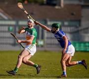 25 February 2018; Oisin Kelly of Offaly in action against James Ryan of Laois during the Allianz Hurling League Division 1B Round 4 match between Offaly and Laois at Bord Na Móna O’Connor Park in Offaly. Photo by Sam Barnes/Sportsfile