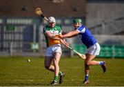 25 February 2018; Oisin Kelly of Offaly in action against James Ryan of Laois during the Allianz Hurling League Division 1B Round 4 match between Offaly and Laois at Bord Na Móna O’Connor Park in Offaly. Photo by Sam Barnes/Sportsfile