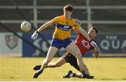 25 February 2018; Sean O'Donoghue of Clare in action against David McKibbin of Down during the Allianz Football League Division 2 Round 4 match between Down and Clare at Páirc Esler, Newry, in Down. Photo by Oliver McVeigh/Sportsfile