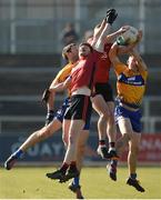 25 February 2018; Anthony Doherty and Caolan Mooney of Down in action against Gary Brennan and Gearoid O'Brien of Clare during the Allianz Football League Division 2 Round 4 match between Down and Clare at Páirc Esler, Newry, in Down. Photo by Oliver McVeigh/Sportsfile