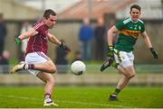 25 February 2018; Cathal Sweeney of Galway in action against Ronan Shanahan of Kerry during the Allianz Football League Division 1 Round 4 match between Kerry and Galway at Austin Stack Park in Kerry. Photo by Diarmuid Greene/Sportsfile