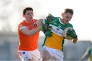 25 February 2018; Declan Hogan of Offaly in action against Patrick Burns of Armagh during the Allianz Football League Division 3 Round 4 match between Offaly and Armagh at Bord Na Móna O’Connor Park in Offaly. Photo by Sam Barnes/Sportsfile