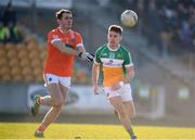 25 February 2018; Stephen Sheridan of Armagh in action against Sean Doyle of Offaly during the Allianz Football League Division 3 Round 4 match between Offaly and Armagh at Bord Na Móna O’Connor Park in Offaly. Photo by Sam Barnes/Sportsfile