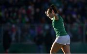 25 February 2018; Kim Flood of Ireland celebrates her side's first try scored by Leah Lyons during the Women's Six Nations Rugby Championship match between Ireland and Wales at Donnybrook Stadium in Dublin. Photo by David Fitzgerald/Sportsfile