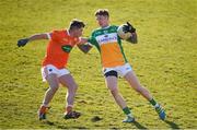 25 February 2018; Cian Donohue of Offaly in action against Ryan McShane of Armagh during the Allianz Football League Division 3 Round 4 match between Offaly and Armagh at Bord Na Móna O’Connor Park in Offaly. Photo by Sam Barnes/Sportsfile