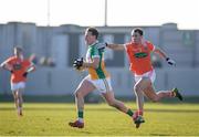 25 February 2018; Michael Brazil of Offaly in action against Stephen Sheridan of Armagh during the Allianz Football League Division 3 Round 4 match between Offaly and Armagh at Bord Na Móna O’Connor Park in Offaly. Photo by Sam Barnes/Sportsfile