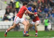 25 February 2018; Dara McVeety of Cavan in action against Tomas Clancy, left, and Matthew Taylor of Cork during the Allianz Football League Division 2 Round 4 match between Cork and Cavan at Páirc Uí Chaoimh in Cork. Photo by Eóin Noonan/Sportsfile