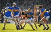 25 February 2018; Luke Scanlon of Kilkenny in action against Tipperary players, from left, Tomás Hamill Moyne, Seamus Kennedy, Donagh Maher and Alan Flynn during the Allianz Hurling League Division 1A Round 4 match between Kilkenny and Tipperary at Nowlan Park in Kilkenny. Photo by Brendan Moran/Sportsfile