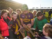 25 February 2018; Conor McDonald of Wexford with supporters after the Allianz Hurling League Division 1A Round 4 match between Wexford and Clare at Innovate Wexford Park in Wexford. Photo by Matt Browne/Sportsfile