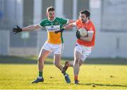 25 February 2018; Aidan Forker of Armagh in action against Declan Hogan of Offaly during the Allianz Football League Division 3 Round 4 match between Offaly and Armagh at Bord Na Móna O’Connor Park in Offaly. Photo by Sam Barnes/Sportsfile