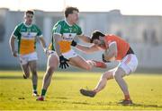 25 February 2018; Aidan Forker of Armagh in action against Michael Brazil of Offaly during the Allianz Football League Division 3 Round 4 match between Offaly and Armagh at Bord Na Móna O’Connor Park in Offaly. Photo by Sam Barnes/Sportsfile
