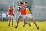 25 February 2018; Stephen Sheridan of Armagh in action against Michael Brazil of Offaly during the Allianz Football League Division 3 Round 4 match between Offaly and Armagh at Bord Na Móna O’Connor Park in Offaly. Photo by Sam Barnes/Sportsfile