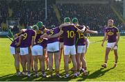 25 February 2018; Lee Chin joins the Wexford team huddle before the Allianz Hurling League Division 1A Round 4 match between Wexford and Clare at Innovate Wexford Park in Wexford. Photo by Matt Browne/Sportsfile