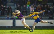 25 February 2018; David Dunne of Wexford in action against Seadna Morey of Clare during the Allianz Hurling League Division 1A Round 4 match between Wexford and Clare at Innovate Wexford Park in Wexford. Photo by Matt Browne/Sportsfile