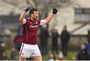 25 February 2018; Gareth Bradshaw of Galway celebrates at the final whistle after victory over Kerry in the Allianz Football League Division 1 Round 4 match between Kerry and Galway at Austin Stack Park in Kerry. Photo by Diarmuid Greene/Sportsfile