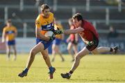 25 February 2018; Gary Brennan of Clare in action against Niall Donnelly of Down during the Allianz Football League Division 2 Round 4 match between Down and Clare at Páirc Esler, Newry, in Down. Photo by Oliver McVeigh/Sportsfile