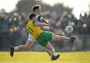 25 February 2018; Leo McLoone of Donegal in action against David Slattery of Kildare during the Allianz Football League Division 1 Round 4 match between Donegal and Kildare at Fr Tierney Park in Ballyshannon, Co Donegal. Photo by Stephen McCarthy/Sportsfile