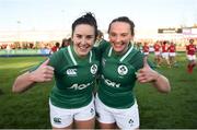 25 February 2018; Kim Flood, left, and Michelle Claffey of Ireland following the Women's Six Nations Rugby Championship match between Ireland and Wales at Donnybrook Stadium in Dublin. Photo by David Fitzgerald/Sportsfile