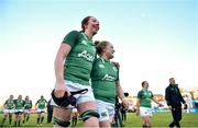 25 February 2018; Aoife McDermott, left, and Cliodhna Moloney of Ireland following the Women's Six Nations Rugby Championship match between Ireland and Wales at Donnybrook Stadium in Dublin. Photo by David Fitzgerald/Sportsfile