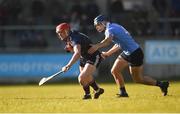 25 February 2018; Conor Whelan of Galway in action against Eoghan O'Donnell of Dublin during the Allianz Hurling League Division 1B Round 4 match between Dublin and Galway at Parnell Park in Dublin. Photo by Daire Brennan/Sportsfile
