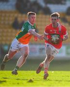 25 February 2018; Paul Hughes of Armagh in action against Nigel Dunne of Offaly during the Allianz Football League Division 3 Round 4 match between Offaly and Armagh at Bord Na Móna O’Connor Park in Offaly. Photo by Sam Barnes/Sportsfile