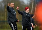 26 February 2018; Simon Zebo and Alan Tynan during Munster Rugby squad training at the University of Limerick in Limerick. Photo by Diarmuid Greene/Sportsfile
