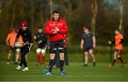 26 February 2018; Tommy O'Donnell during Munster Rugby squad training at the University of Limerick in Limerick. Photo by Diarmuid Greene/Sportsfile