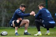 26 February 2018; Fergus McFadden, left, and Garry Ringrose during Leinster Rugby squad training at UCD in Dublin. Photo by Ramsey Cardy/Sportsfile