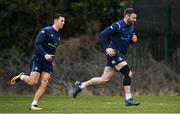 26 February 2018; Noel Reid, left, and Fergus McFadden during Leinster Rugby squad training at UCD in Dublin. Photo by Ramsey Cardy/Sportsfile