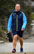26 February 2018; Leinster senior coach Stuart Lancaster arrives for Leinster Rugby squad training at UCD in Dublin. Photo by Ramsey Cardy/Sportsfile