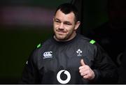 27 February 2018; Cian Healy during an Ireland rugby open training session at the Aviva Stadium in Dublin. Photo by Ramsey Cardy/Sportsfile