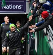 27 February 2018; Rory Best during an Ireland rugby open training session at the Aviva Stadium in Dublin. Photo by Ramsey Cardy/Sportsfile