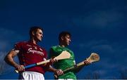 27 February 2018; Johnny Coen of Galway and Diarmuid Byrnes of Limerick at the Galway and Limerick Allianz Hurling League Division 1B Round 5 Media Event at Loughrea in Galway. Photo by Brendan Moran/Sportsfile