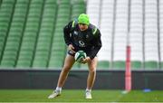 27 February 2018; Jordan Larmour during an Ireland rugby open training session at the Aviva Stadium in Dublin. Photo by Ramsey Cardy/Sportsfile